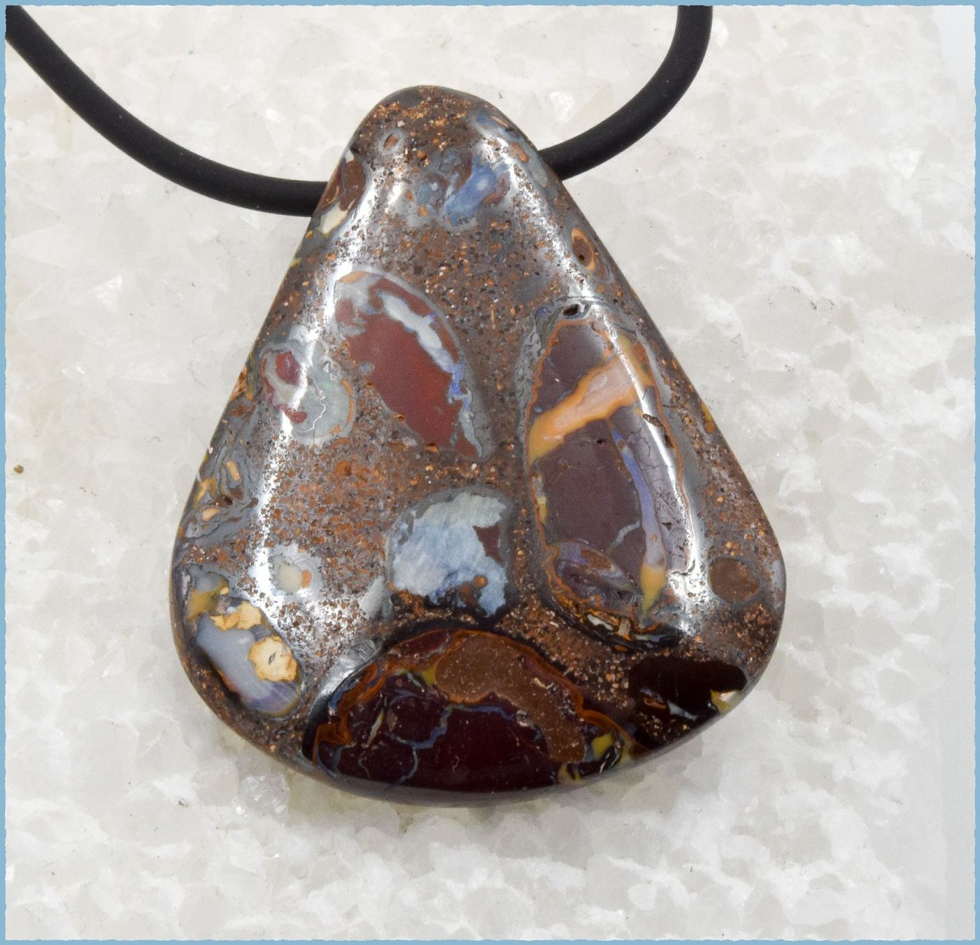 Ciondoli: Boulder Opal Anhänger mit Kautschukband – Nuovo e nell'imballaggio originale da Oberglatt ZH venduto da Goldfee1 2