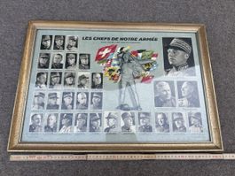 Affiche historique chefs de notre armée 1941-1940