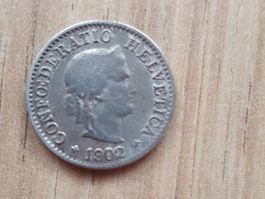 5 Rappen Münze 1902