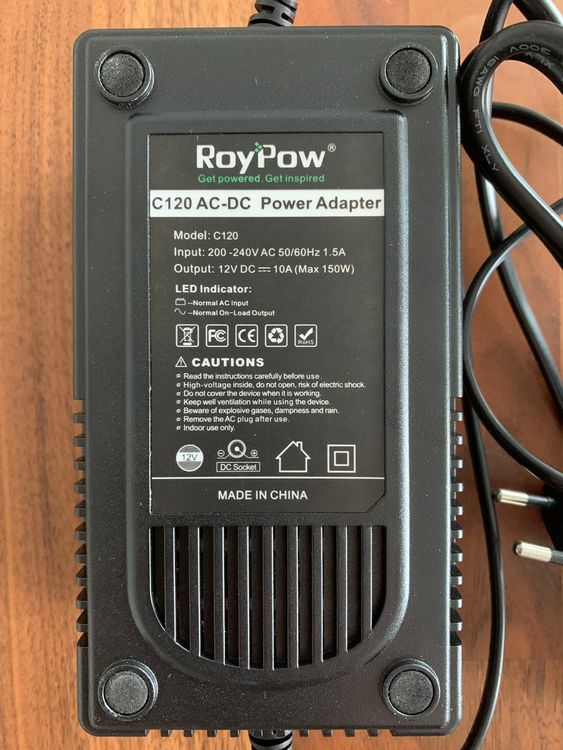RoyPow 120W (Max. 150W) 12V10A AC-DC Netzteil Adapter
