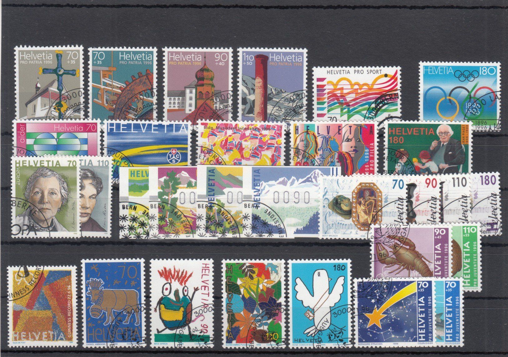 Tutti i francobolli: CH Ausgaben 1996 mit ET – Usato da Bürglen TG venduto da StampGraf