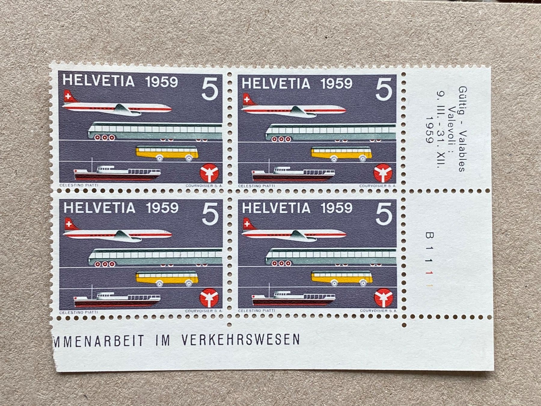Tutti i francobolli: 343, Viererblock, postfrisch – Usato da Aarau venduto da hilde47