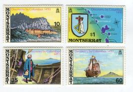 Briefmarken Schiffe. Kolumbus Montserrat