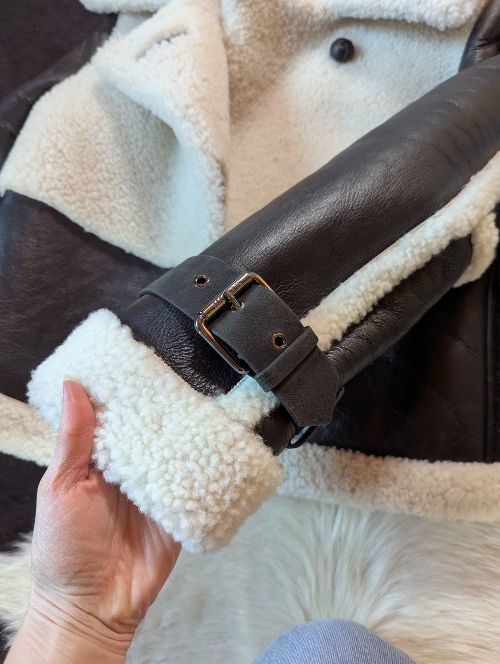 Allsaints Vestes: All Saints shearling leather jacket – Neuf (Voir description) à Altendorf par jak_lkk8 8