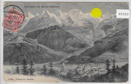 Interlaken - Panorama Berner Oberland - Litho