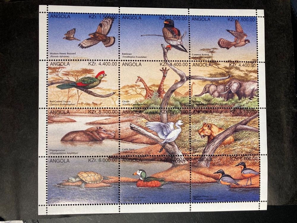 Briefmarken-Set Kambodscha 1996 – Prähistorische Tiere, Kleinbögen Komplett Gestempelt (Nr. 1619-1630)