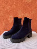 STUART WEITZMAN: OVP-Dunkelblaue Wildleder-Boots, 37, NP 571