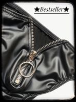 Sexy Mens Tanga Lederoptik Dark mit Zipper ⭐️L⭐️