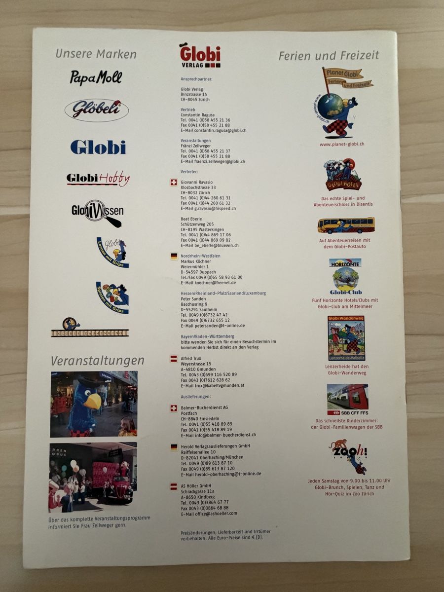 Libri: Globi Verlag Herbstneuheiten mit Gesamtprogramm 2005 – Usato da Kehrsatz venduto da Raboy 1
