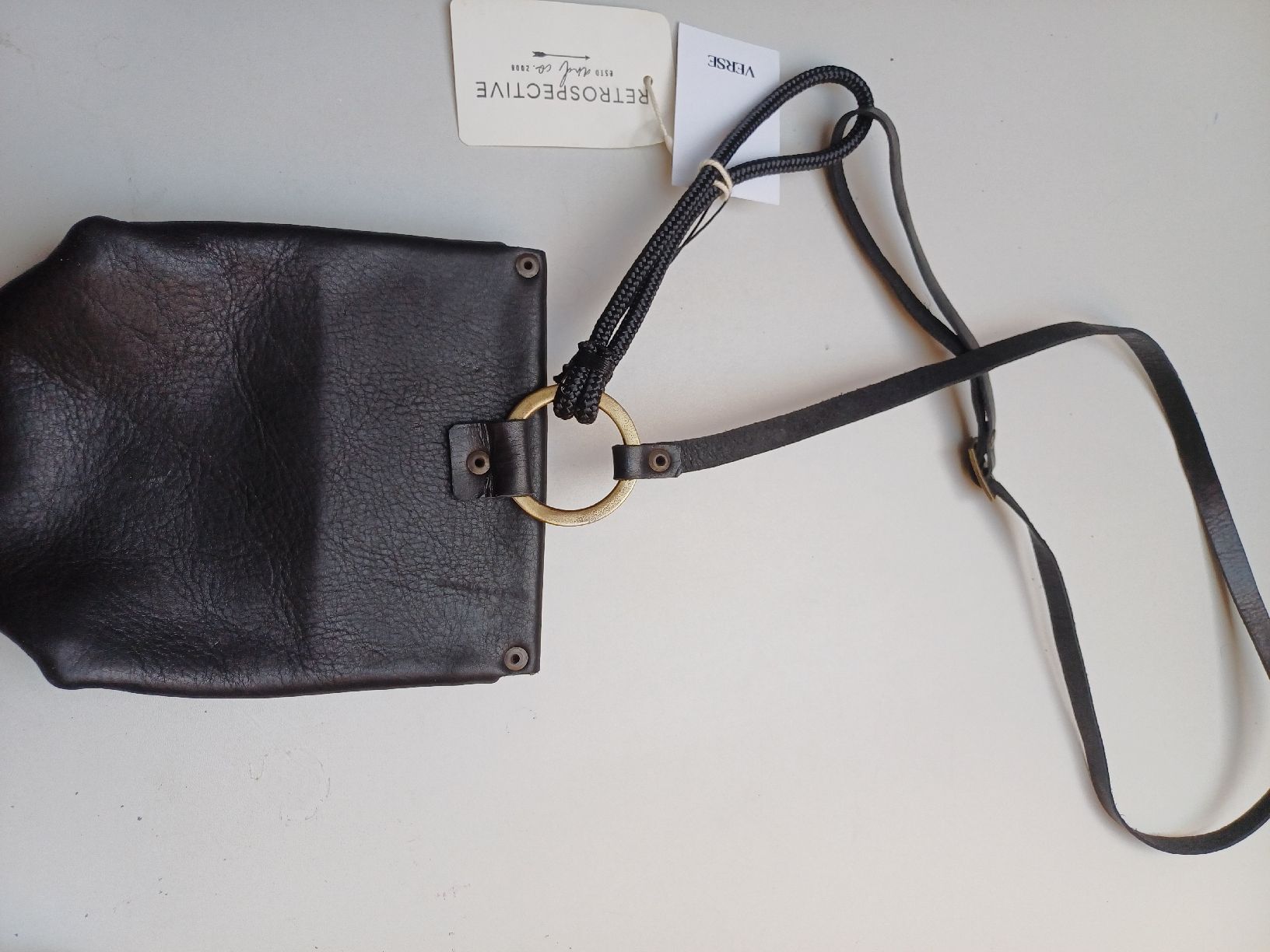 Borse da donna:  Leather Crossbody Bag Black NEW – Nuovo e nell'imballaggio originale da Dierikon venduto da oldmeetsnew 1