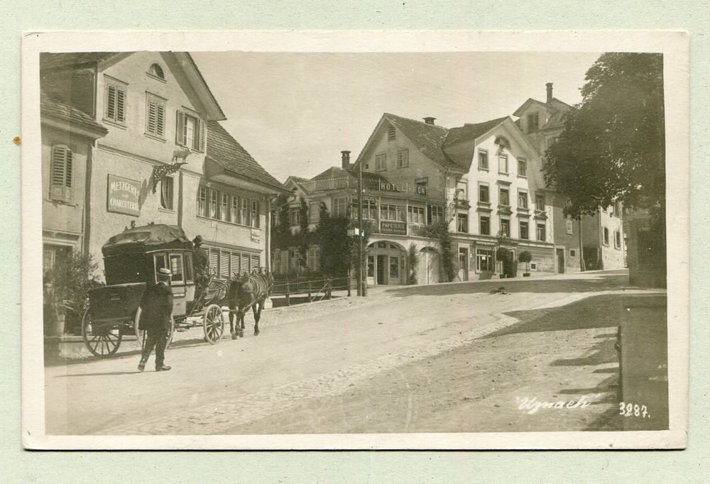 Uznach Strassenansicht mit Postkutsche Kaufen auf Ricardo