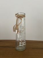 Dekorative Glasvase "Beach" mit Muscheln &Jute-Band,Maritime