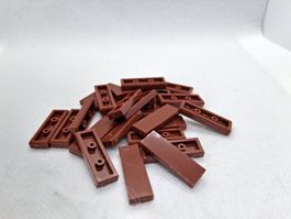 Lego 25 Stk. Tile 1x3 reddish brown (new)