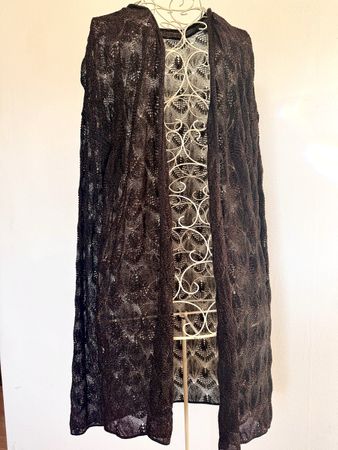 Damen Strickjacke Missoni lang Spitze schwarz Grösse L neu