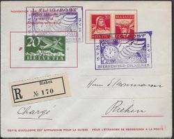 1926 Flugpost Brief 1.Postflug Ch.-de-Fonds-Basel Top ab 1.-