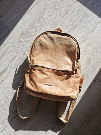 Fredsbruder Lederrucksack, beige, Top Zustand!