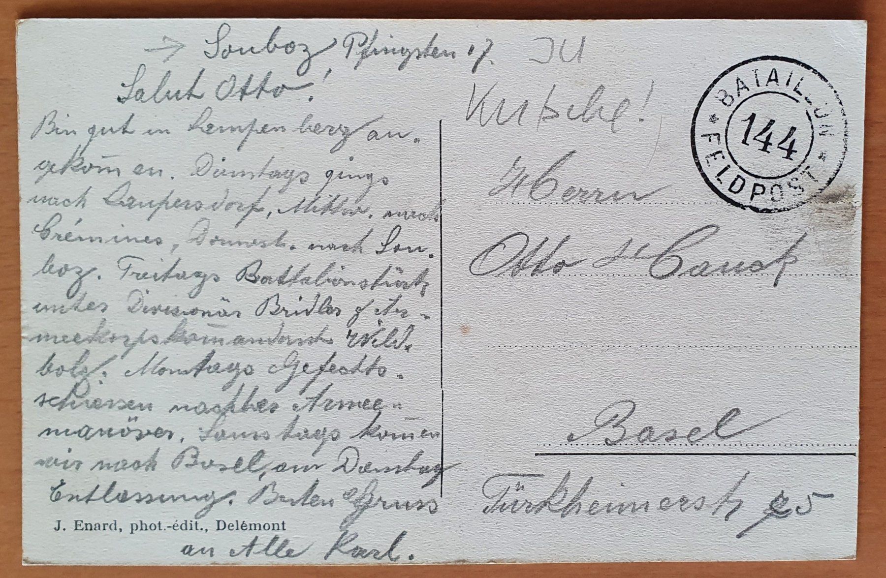 Cartoline postali: Souvenir des Gorges du Pichoux – Usato da Kreuzlingen venduto da Rschweiz1 1