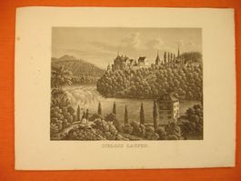 SCHLOSS LAUFEN, AQUATINTA 1853