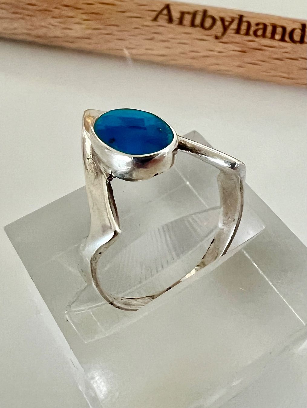 Ringe: Skulpturaler Designer Silberring 925+MP mit Türkis Vintage – Gebraucht aus Ruswil von artbyhand 4