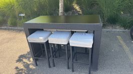 Bartisch mit 6 Stühlen – guter Zustand