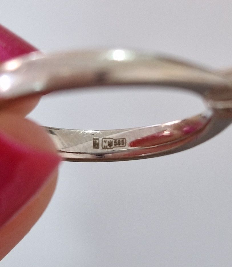 Anelli: 14k Weiss Gold Diamant Ring – Usato da Zug venduto da opo_cy5d 2