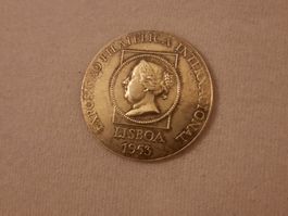 1953. MEDAILLE EN BRONZE DE L'EXPOS PHILATELIQUE DE LISBONNE