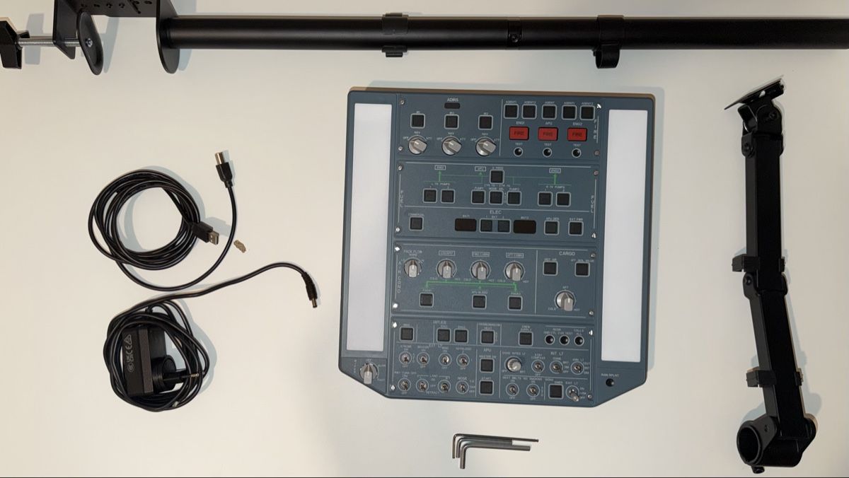 Elektronikbauteile: WINGFLEX A320 Overhead Panel + support vertical – Gebraucht aus Vessy von leo_5nby