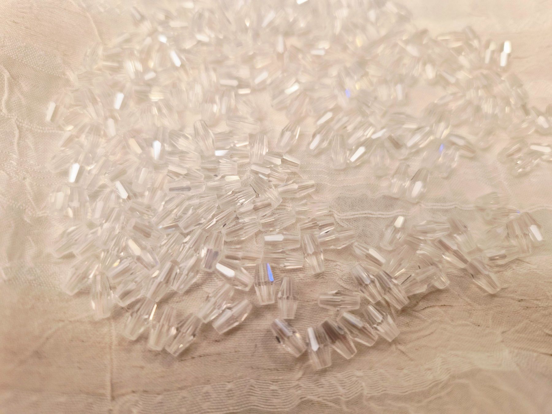 Perle (finte): Glasschliffperlen 4x8mm 50 stk – Nuovo e nell'imballaggio originale da Dietikon venduto da Eleda 1