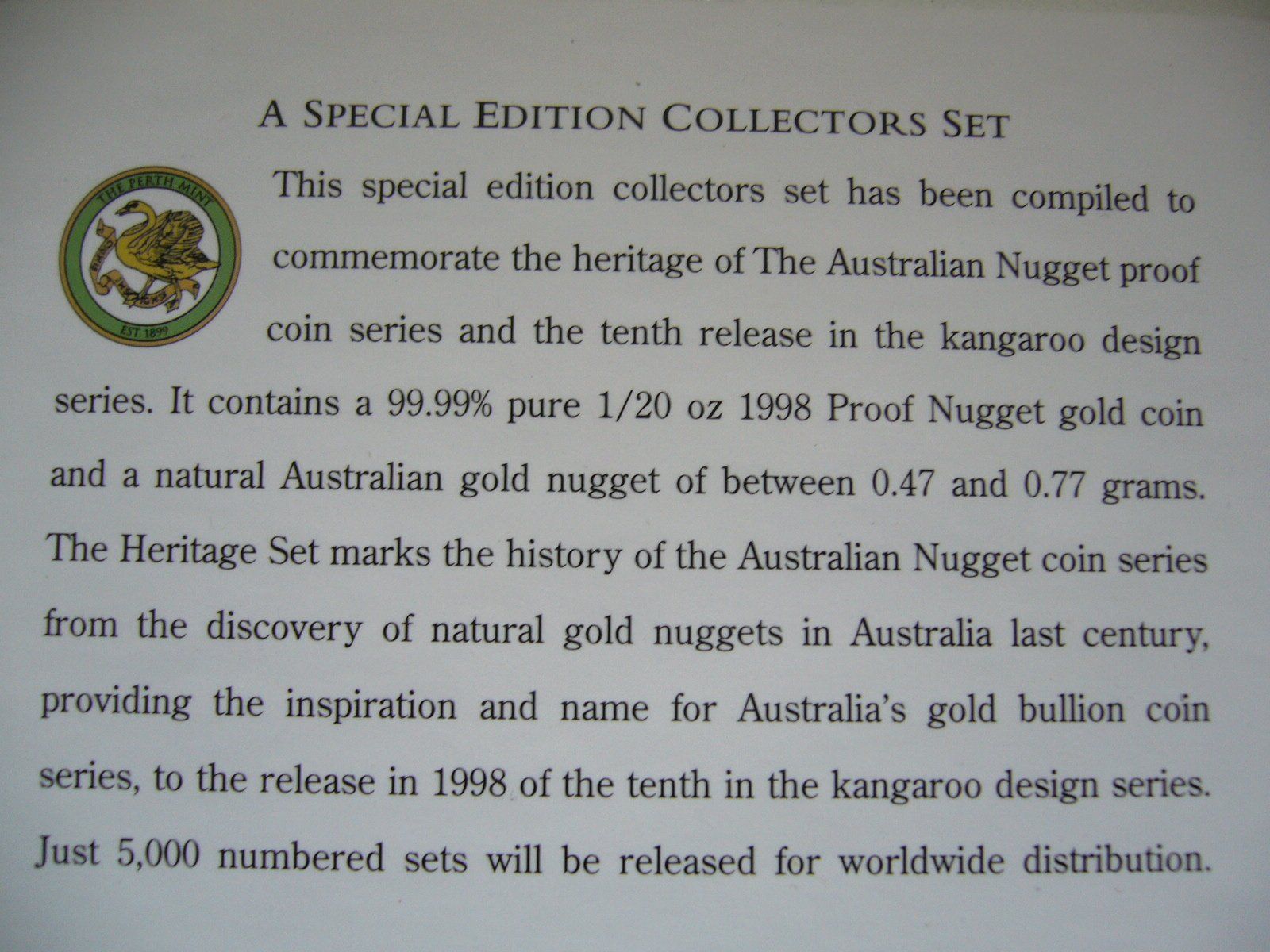 Tutti le monete: The Australian Nugget Heritage Set – Usato da Wolhusen venduto da Curver9 3