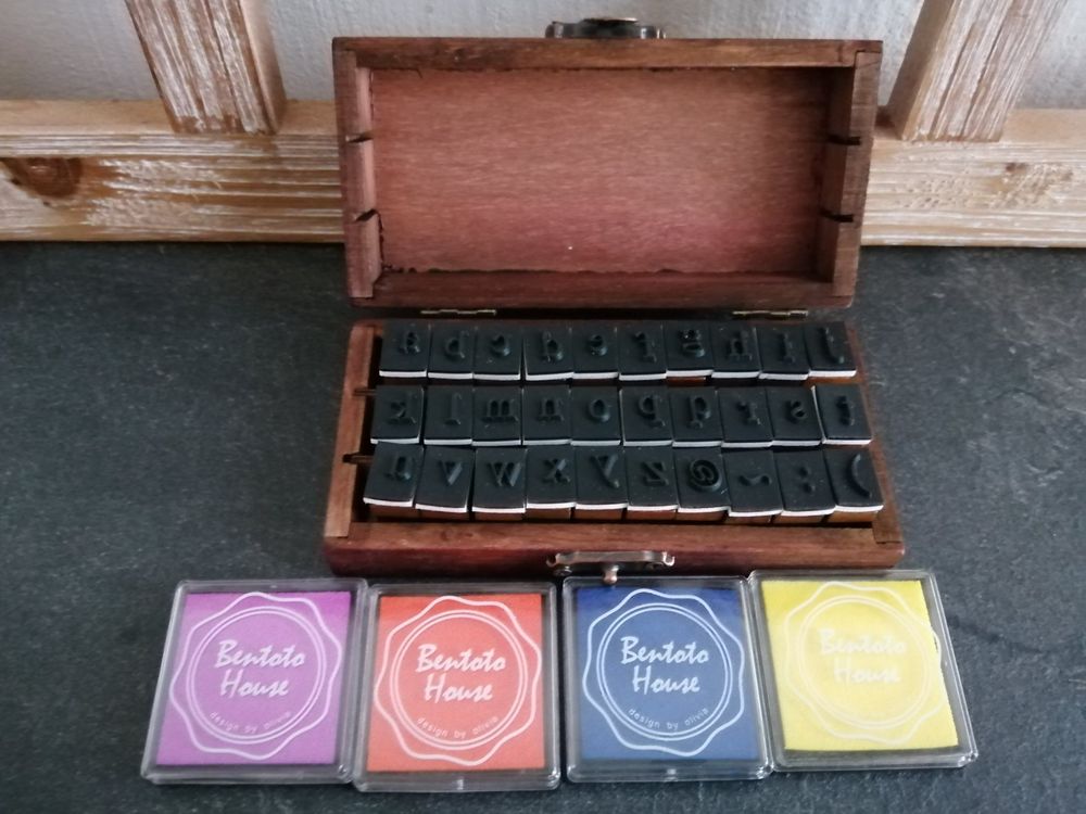 Stempel Set Kleinbuchstaben ABC 30 Teilig & 4 Stempelfarben (Neu und ...