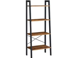 Standregal Bücherregal 4 Ebenen Leiterregal LIVENTO