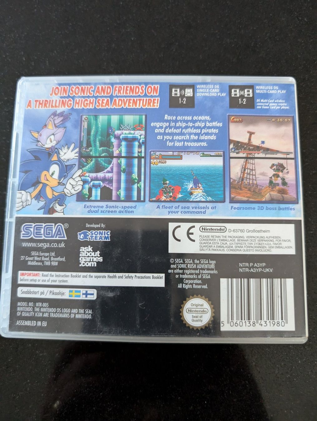 Nintendo Giochi: SONIC RUSH ADVENTURE (PAL) - NINTENDO DS – Usato da Spiegel b. Bern venduto da Natix 1
