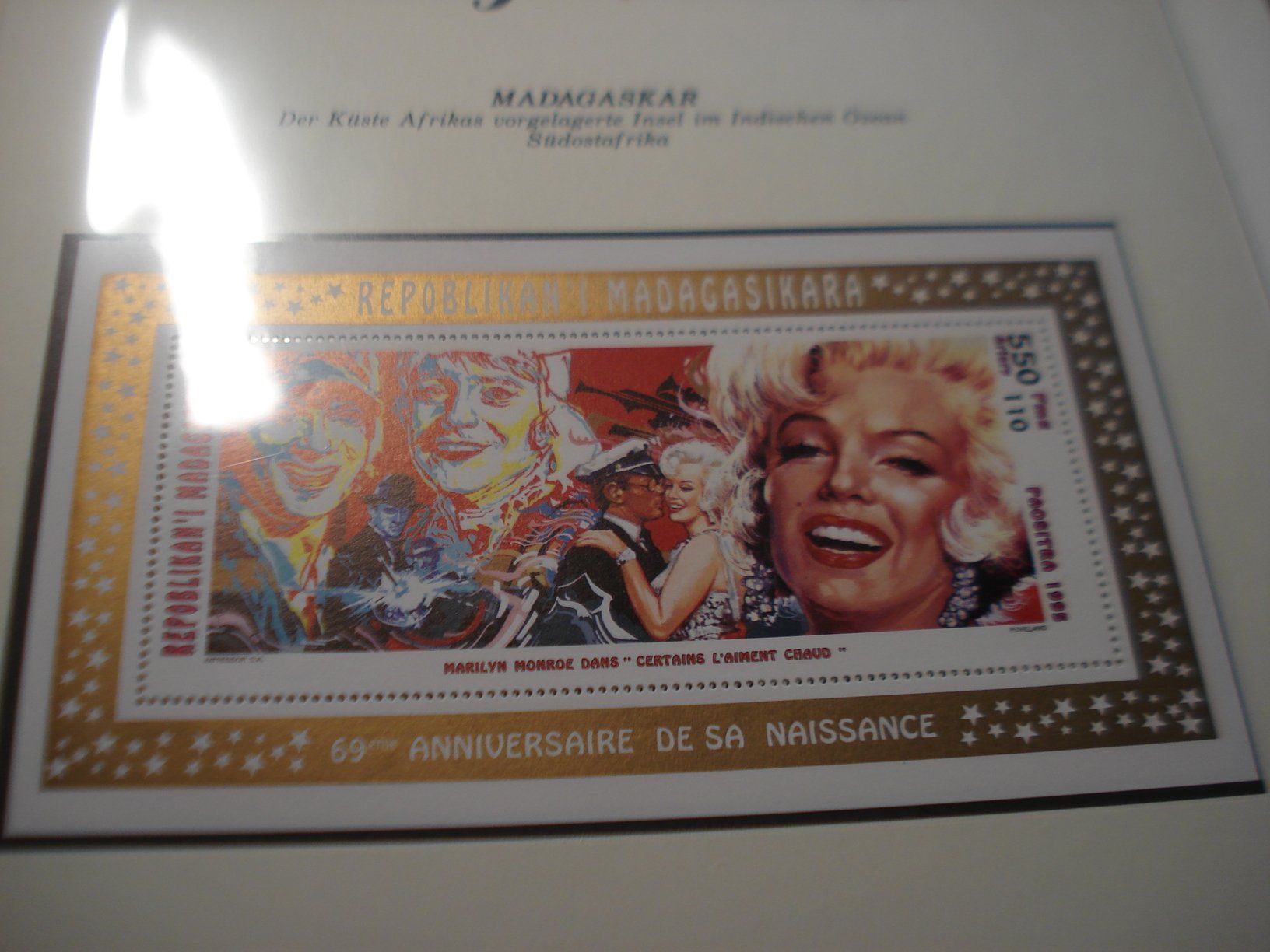 Tutti i francobolli: Madagaskar, Set Marylin Monroe, 5 Blocks + Satz ** – Usato da Niederwil AG venduto da morostahu 3