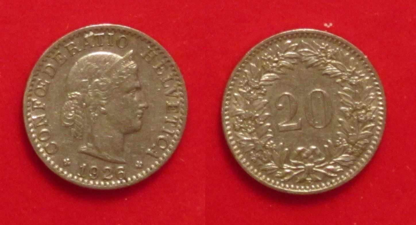 Toutes les monnaies: 20 Rappen 1926 – D'occasion à Allschwil par Coinfreak