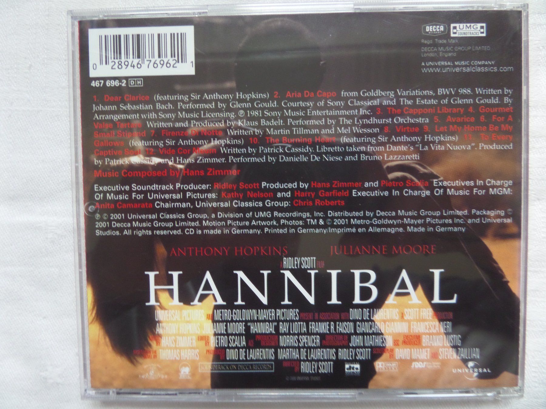 CD: Hans Zimmer - Hannibal – Usato da Genève venduto da CDLPBookS 1