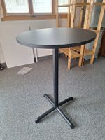 Stehtisch rund schwarz Metall, Gebrauchsspuren, stabil