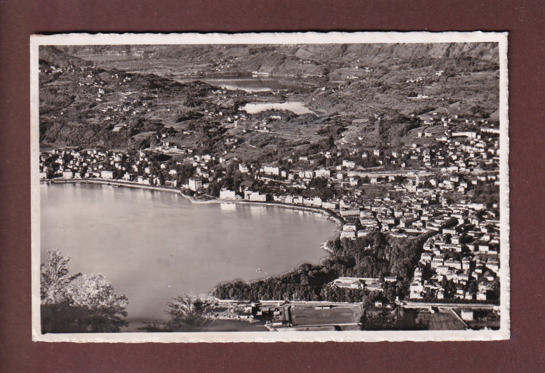 Cartoline postali: LUGANO - Panorama - 1944 – Usato da Pully venduto da nicecards