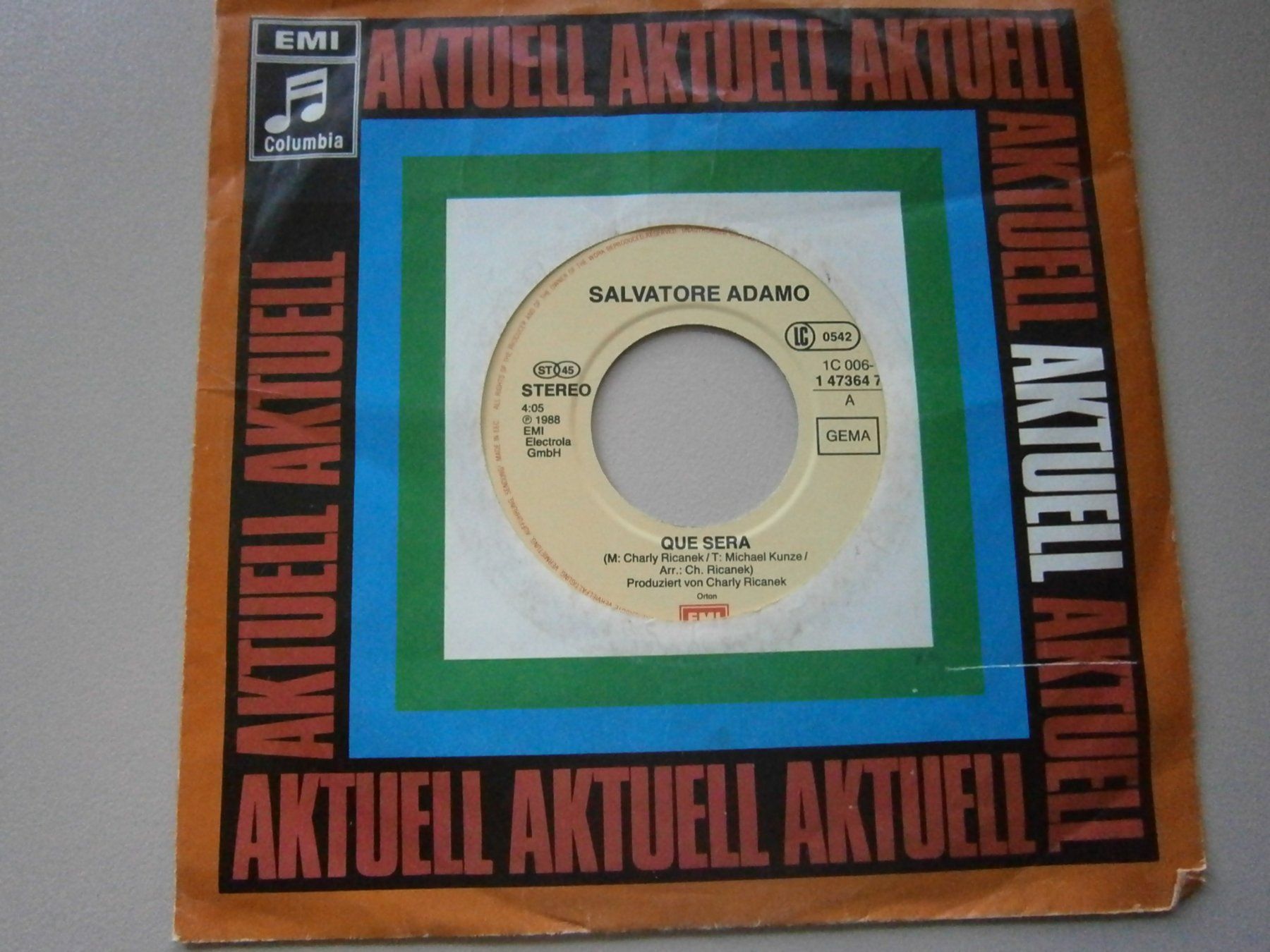 Vinyles: Vinyl-Single Adamo - Que Sera – D'occasion à Langenthal par Modo39