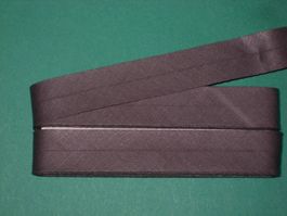 Schrägband dunkelgrau 2cm / 1cm breit