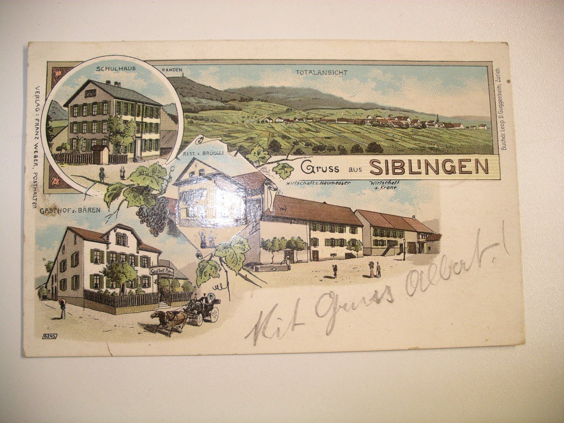 Cartes postales: farbige LithoAK SIBLINGEN – D'occasion à Oberhofen am Thunersee par luuping99