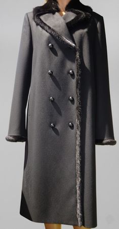 BLUMARINE cappotto  Lana + Cashmere + Visone! taglia 48IT