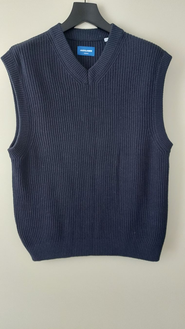 Gilet & Giacche: Jack&Jones Strickweste/Gilet/Pullunder, Dunkelblau,Gr. L/XL – Usato da Pfäffikon ZH venduto da siae