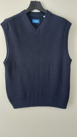 Jack&Jones Strickweste/Gilet/Pullunder, Dunkelblau,Gr. L/XL