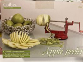 Epluche, vide et tranche pommes / Apple peeler / Afpel schäl