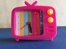 Wecker Kinderwecker mit Zeiger Gehäuse Silikon pink NEU OVP