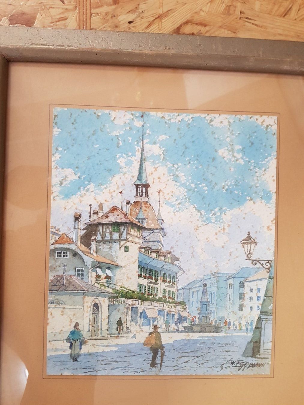 Dipinti: W. Eggimann Aquarell Bern - Holländerturm – Usato da Walterswil BE venduto da Lonitti 2