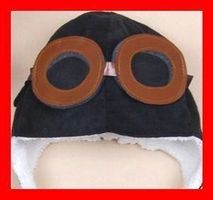 Pilotenmütze Kappe Pilot **SCHWARZ** Cap Baby Kind Flugzeug