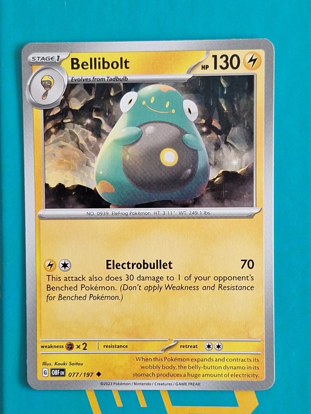 Pokémon Carte collezionabili: Bellibolt - Pokemon Obsidian Flames – Usato da Altstätten SG venduto da GGsGameshop