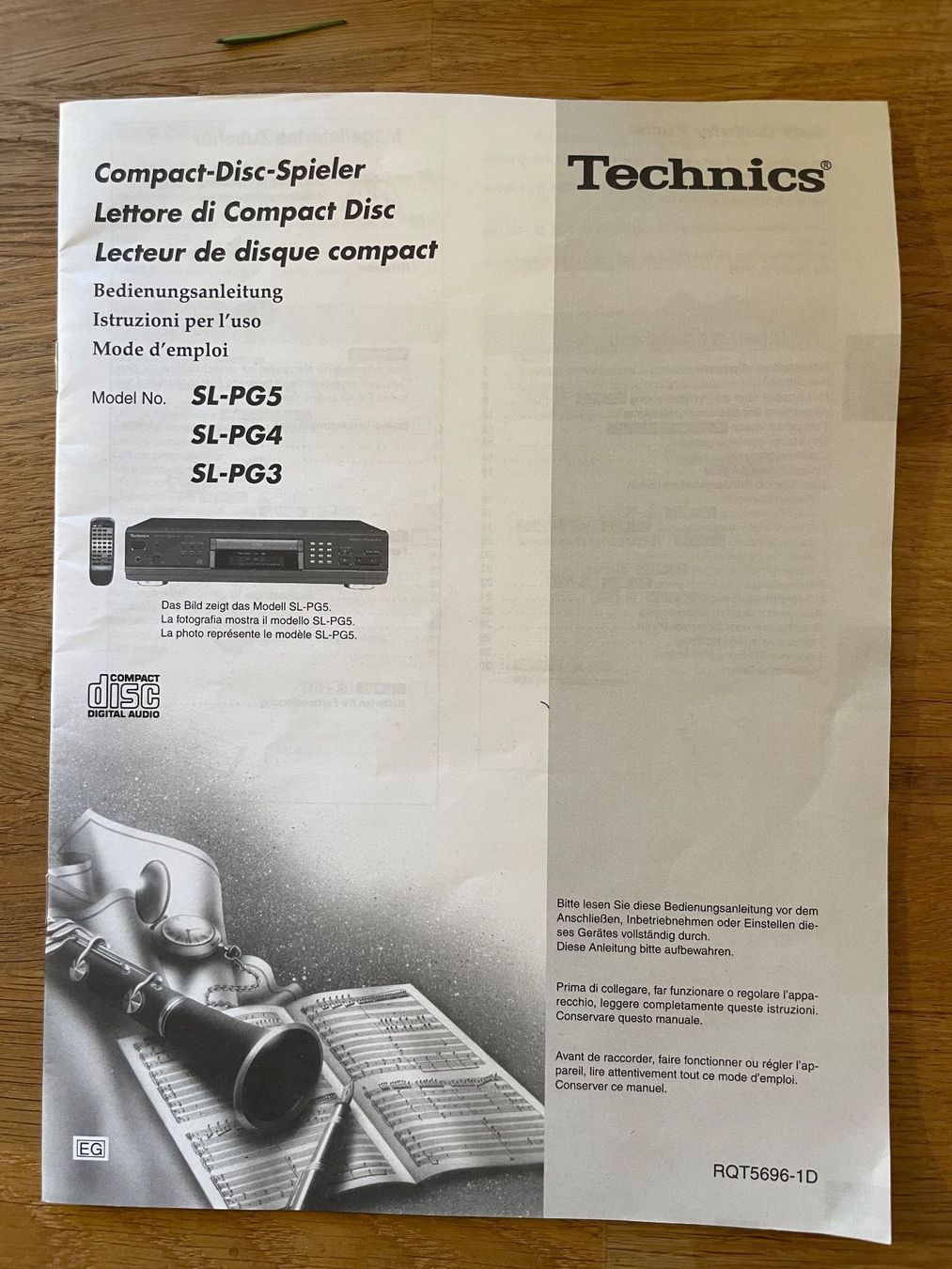 Technics Systèmes audio & multimédias: Technics SL-PG3 Compact Disc Player (Sofortkauf) – D'occasion à Zürich par mikl69 1