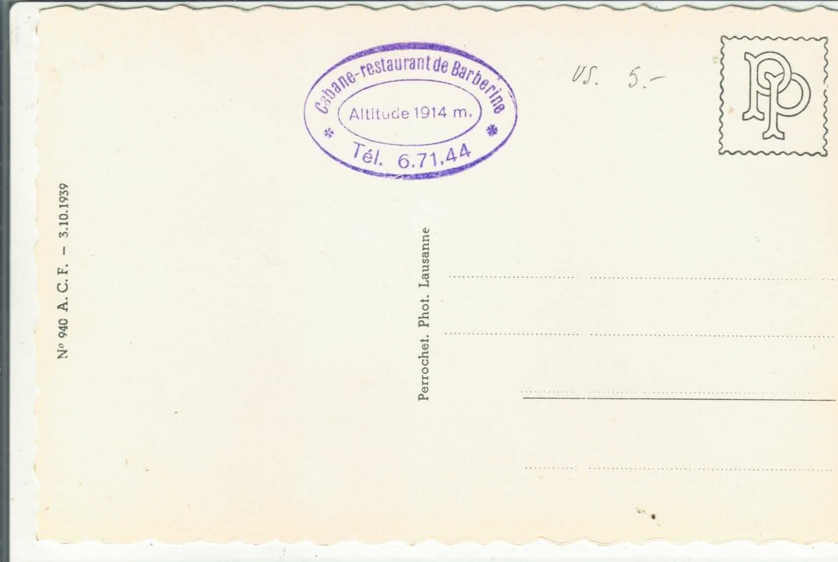 Cartes postales: Cabane de Barberine – D'occasion à Ettingen par Kartenplanet 1